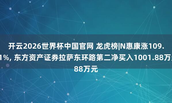 开云2026世界杯中国官网 龙虎榜|N惠康涨109.91%， 东方资产证券拉萨东环路第二净买入1001.88万元