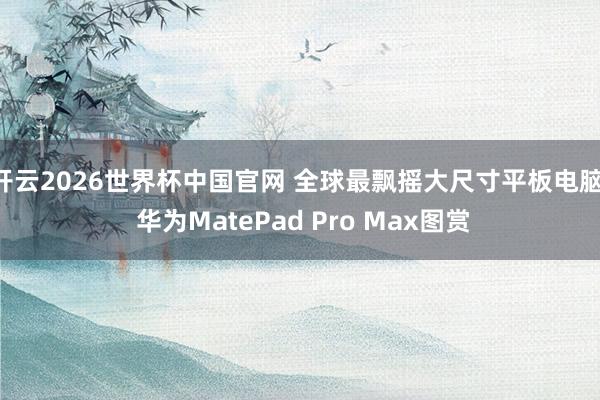 开云2026世界杯中国官网 全球最飘摇大尺寸平板电脑! 华为MatePad Pro Max图赏