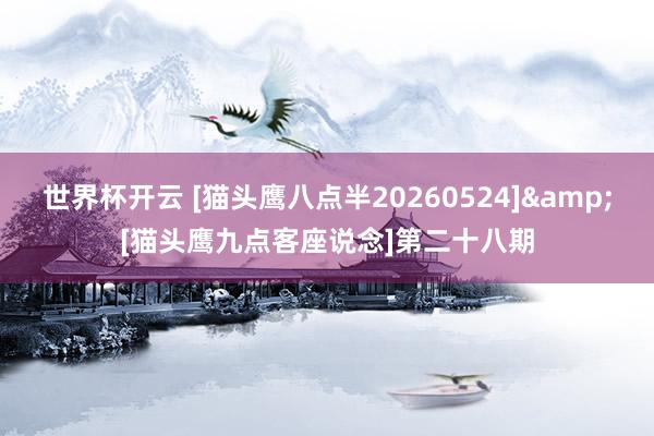 世界杯开云 [猫头鹰八点半20260524]&[猫头鹰九点客座说念]第二十八期