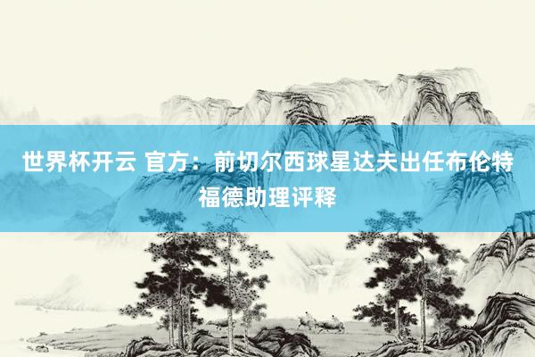 世界杯开云 官方：前切尔西球星达夫出任布伦特福德助理评释