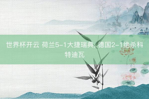世界杯开云 荷兰5-1大捷瑞典, 德国2-1绝杀科特迪瓦